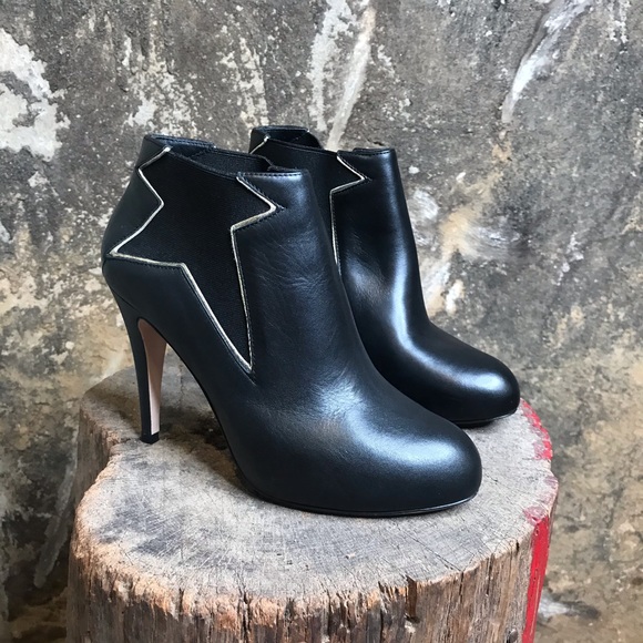 RED Valentino Shoes - RED Valentino star detail black and silver booties